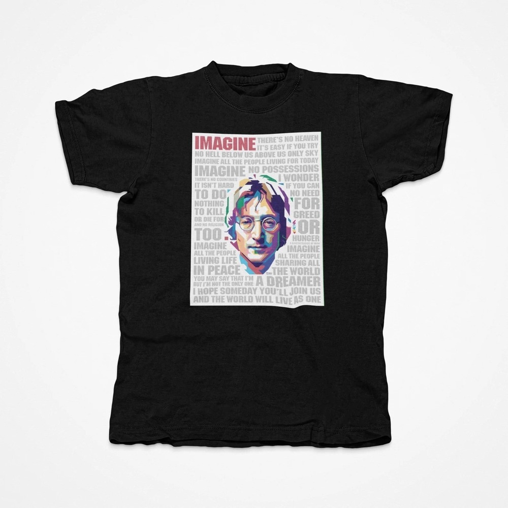 John Lennon Imagine Shirt - Imagine Lyrics T-shirt